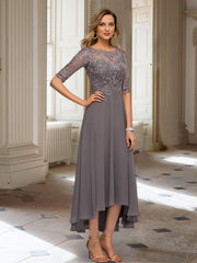 A-Line/Princess Half Sleeves Mother of the Bride Dresses with Applique