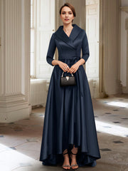 A-Line/Princess Long Sleeves Mother of the Bride Dresses with Pockets & Belt