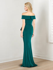 Sheath/Column Off-the-Shoulder Sleeveless Mother of the Bride Dresses