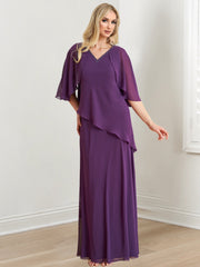 A-Line/Princess V-Neck Floor-Length Mother of the Bride Dresses