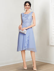 A-Line/Princess Scoop Knee-Length Mother of the Bride Dresses