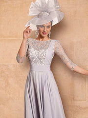 A-Line/Princess Long Sleeves Mother of the Bride Dresses with Applique