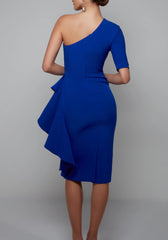 Sheath/Column One-Shoulder Mother of the Bride Dresses with Ruffles