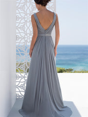 A-Line/Princess V-Neck Floor-Length Mother of the Bride Dresses