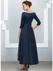 A-Line/Princess V-Neck Asymmetrical Mother of the Bride Dresses