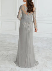 A-Line/Princess V-Neck Floor-Length Mother Of The Bride Dresses With Lace Ruffle