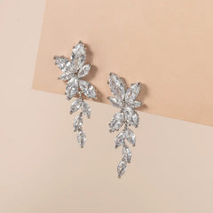 Elegant Marquise Zircon Drop Earrings