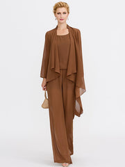 Chiffon Mother of the Bride Pantsuits with Jacket