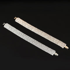 Ladies' Rhinestone Alloy Bracelet Women's Bracelet for Wedding Party Evening Gift