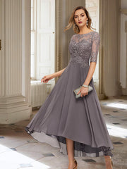 A-Line/Princess Half Sleeves Mother of the Bride Dresses with Applique