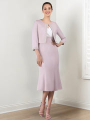 Sheath/Column Mother of the Bride Dresses with Jacket & Beading