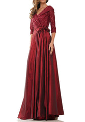 A-Line/Princess V-Neck Floor-Length Mother of the Bride Dresses