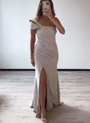 Mermaid/Trumpet One-Shoulder Sleeveless Floor-Length Mother of the Bride Dresses