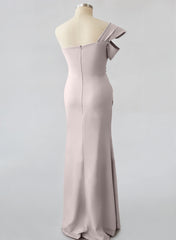 Mermaid/Trumpet One-Shoulder Sleeveless Floor-Length Mother of the Bride Dresses