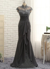 Sheath/Column High Neck Floor-Length Mother of the Bride Dresses