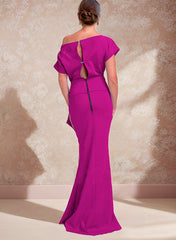 Trumpet/Mermaid One-Shoulder Mother of the Bride Dresses with Split Side