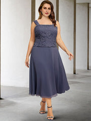 A-Line/Princess Spaghetti Straps Tea-Length Mother of the Bride Dresses