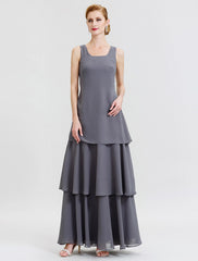 A-Line/Princess Scoop Floor-Length Mother of the Bride Dresses