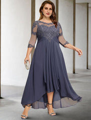 A-Line/Princess Scoop Asymmetrical Mother of the Bride Dresses